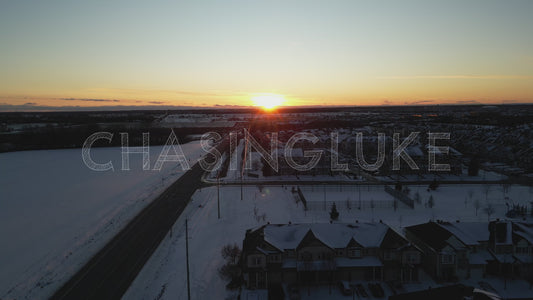 Winter Aerial Ascent Over Hope Side Road, Kanata South