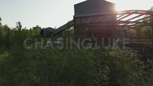 Side Tracking Shot of Ptarmigan Mine Ruins near Yellowknife