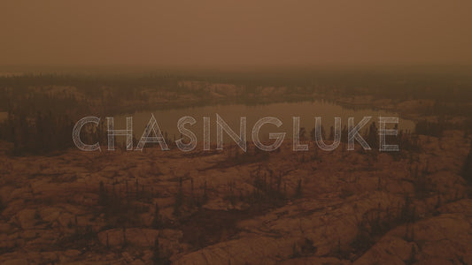 Wildfire Smoke Over Small Lake Near Yellowknife