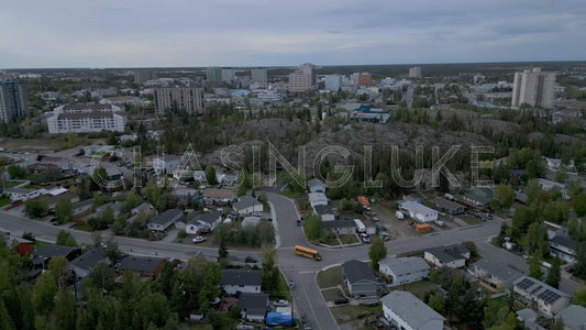 Yellowknife School Bus Stops to Drop Off Students