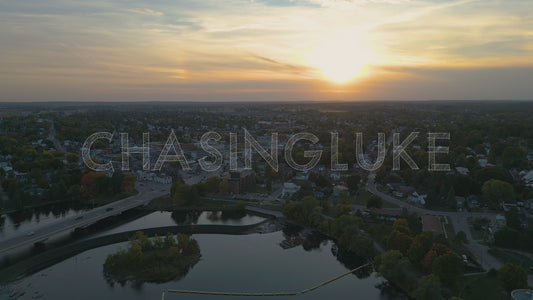 Sunset View Over Madawaska River With Bridge, Sundog and Arnprior