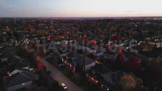 Autumn Horizon Descent Over Bridlewood Kanata at Dusk
