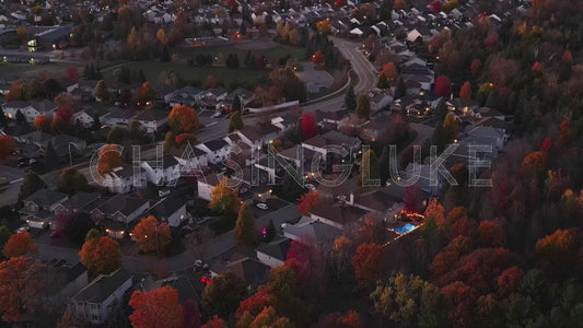 Autumn Dusk Over Bridlewood Kanata with Evening Traffic