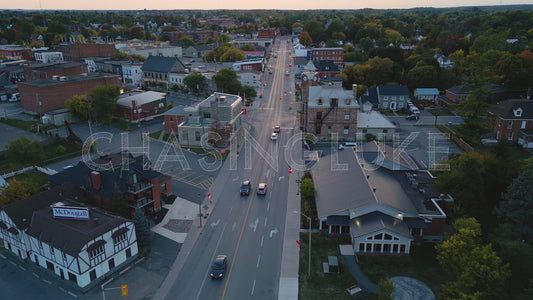Early Fall Clocktower Rotation Over Arnprior District Museum at Dusk