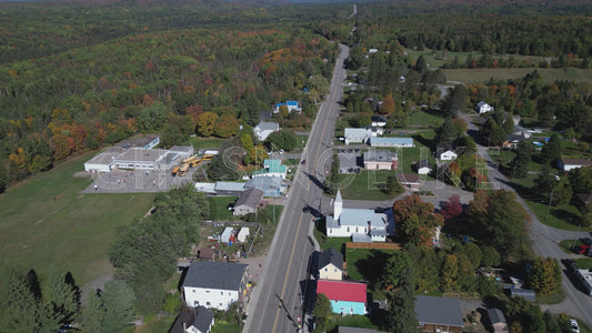 Quarter Orbit Over Hwy 62 and Maynooth School Toward Forested Hwy 127
