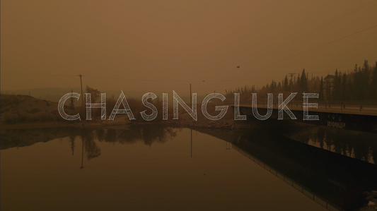 Yellowknife River Dock Ascend Revealing Ingraham Trail in Wildfire Smoke