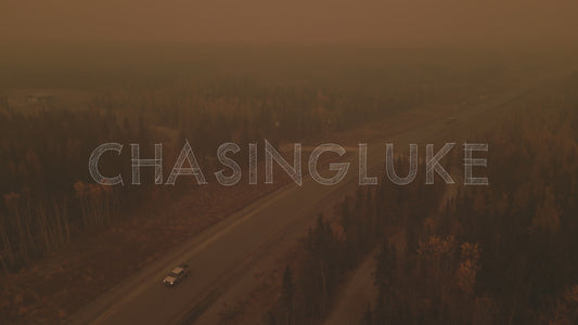 Vehicles Pass on Ingraham Trail Under Heavy Wildfire Smoke