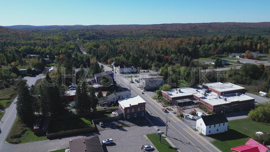 Reverse Drone Shot from Library to Church and School, Maynooth