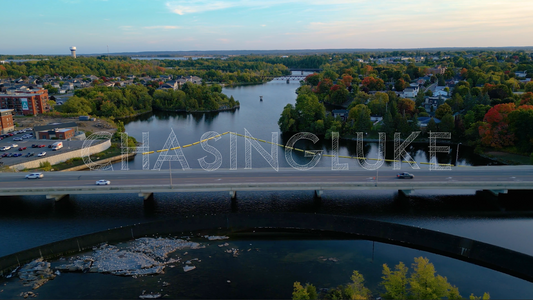 Early Autumn Pass Beside Madawaska Blvd Bridge in Arnprior