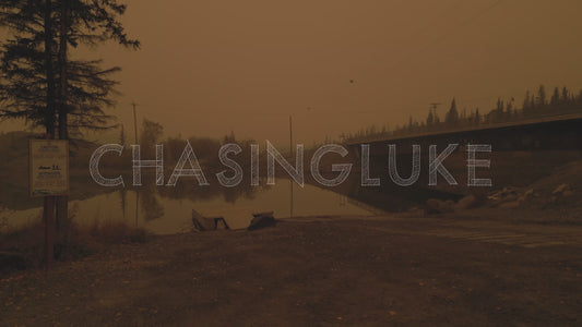 Yellowknife River Bridge and Dock in Wildfire Smoke Reflection